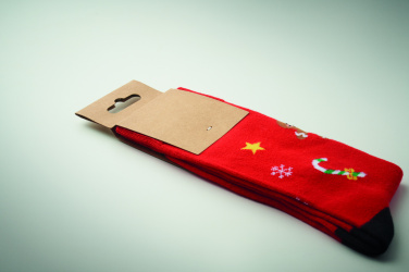 Logo trade promotional giveaways image of: Pair of Christmas socks L